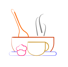 Mẫu logo ly tô phở, tô thức ăn