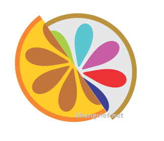  Mẫu logo nửa quảm cam, một phần quả cam